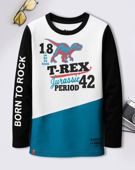 3pin Colour-Block Crew-Neck T-Shirt