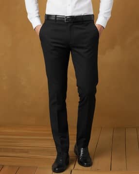 alpha tribe Men Slim Fit Flat-Front Trousers-picture-22