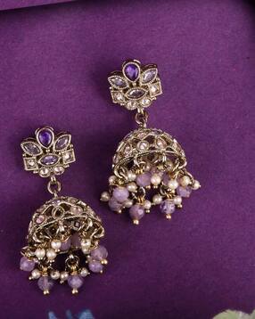 women ethnic kundan earrings