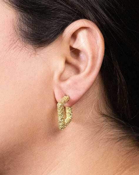 Senshi Women Gold-Plated Hoop Earrings