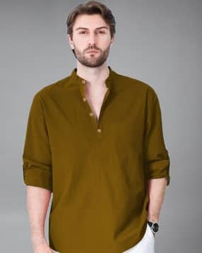 neonomad Men Slim Fit Cotton Short Kurta-picture-45