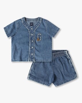 gap kids Boys Washed Regular Fit T-Shirt & Shorts Set-picture-28