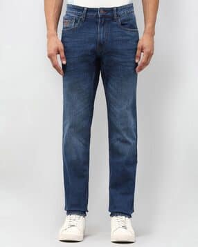 Men Mid-Wash Tapered Slim Fit Jeans