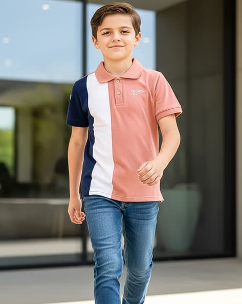 FROSEN FOX Boys Colourblock Polo T-Shirt