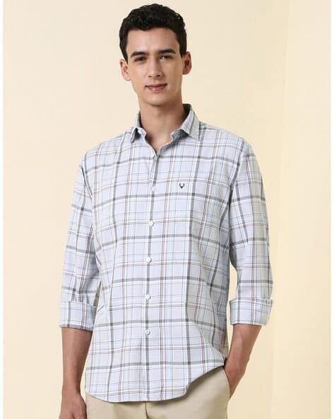 Allen Solly Men Beige Printed Pure Cotton Casual Shirt