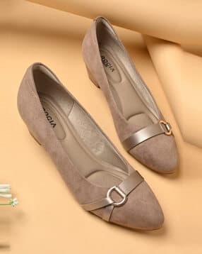 Women Pointed-Toe Block Heeled Pumps-image-35