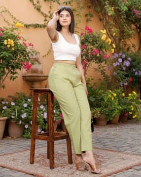 milady Women Relaxed Fit Pants with Insert Pockets-picture-14