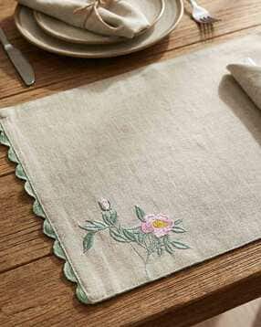 Set of 2 Embroidered Cotton Table Placemats-image-27