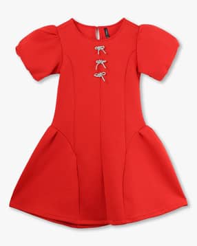 rio girls Girls Drop-Waist Dress with Bow Accent-picture-30
