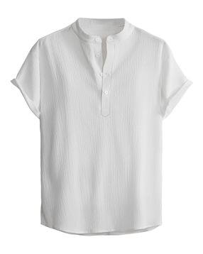buda jeans co Men Regular Fit Mandarin Collar Shirt-picture-31