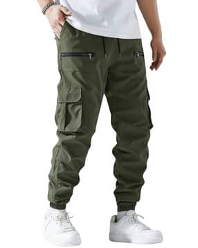 alpha tribe Men Relaxed Fit Cargo Joggers-picture-36