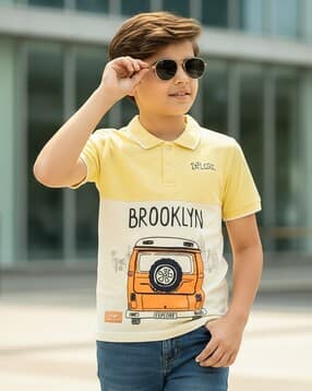 frosen fox Boys Printed Regular Fit Polo T-Shirt-picture-27