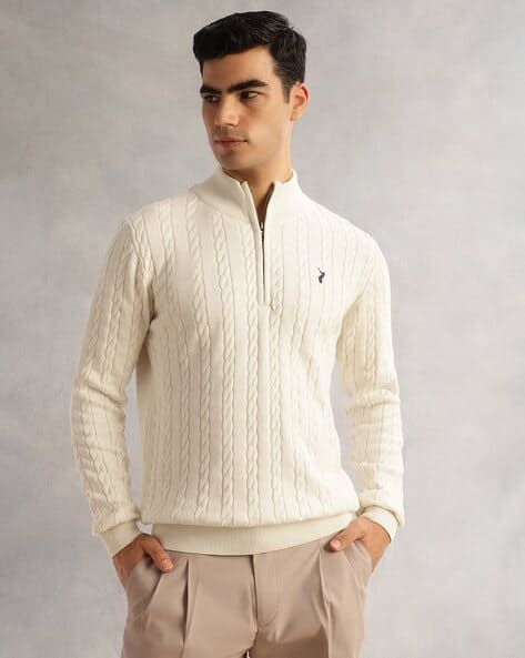 THOMAS SCOTT Men Regular Fit Zip-Front Sweatshirt