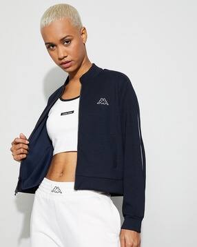 kappa Women Logo Embroidered Regular Fit Jacket-picture-10