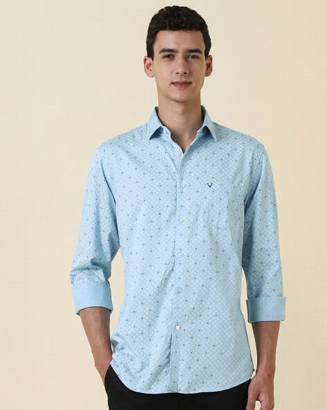ALLEN SOLLY Men Printed Slim Fit Shirt