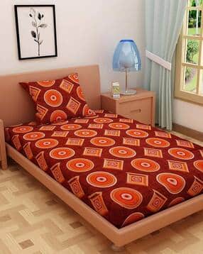 dream care Cotton Printed Bedsheet with Pillow Cover-picture-45
