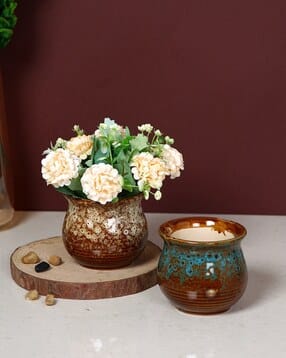 tayhaa Rustic Glaze Ceramic Planter Set -picture-23