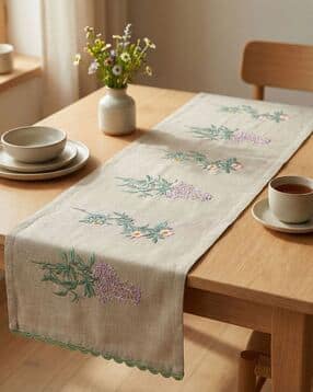 haus & kinder 4-Seater Embroidered Rectangular Table Runner -picture-16