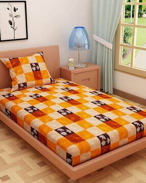 dream care Cotton Printed Bedsheet with Pillow Cover-picture-37