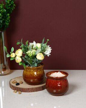 tayhaa Sunset Glow Ceramic Planter Set -picture-12