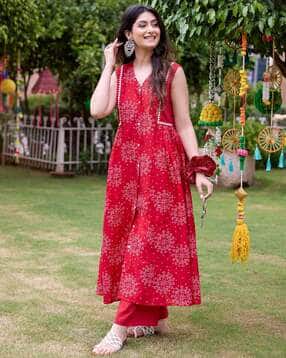 gorgone Women Printed 2-Piece Flared Kurta Set-picture-17