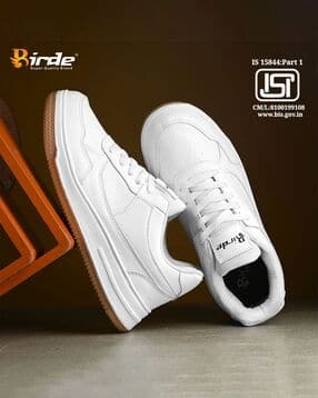 birde Men Lace-Up Sneakers with Rexene Upper-picture-16