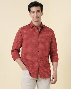 allen solly Men Spread-Collar Slim Fit Shirt-picture-31