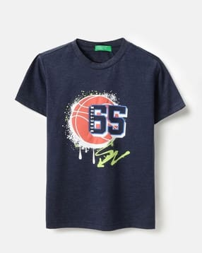 united colors of benetton Boys Printed Regular Fit Round T-Shirt-picture-12