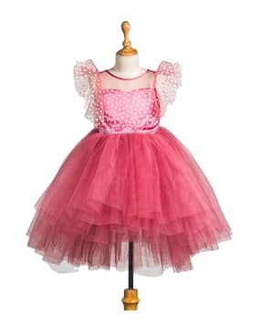 toy balloon kids Girls Embellished Fit and Flare Dress-picture-20