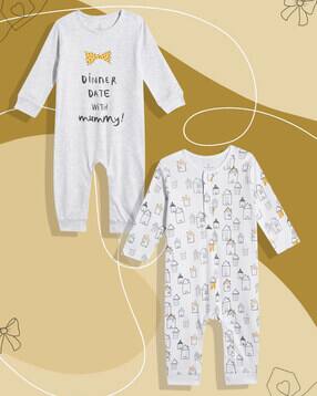 mothercare Unisex Pack of 2 Happy Homes Print Rompers-picture-48