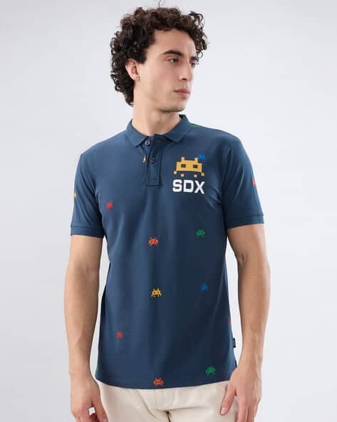 SUPERDRY Console Confetti Polo T-Shirt
