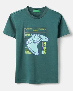 united colors of benetton Boys Printed Regular Fit Round T-Shirt-picture-14
