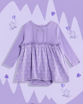 mothercare Girls Cuddle Bunny Print Romper Dress-picture-48