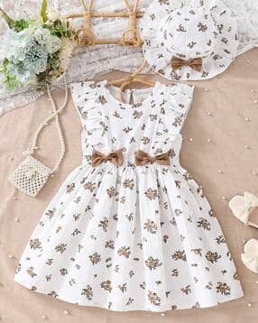 tior Girls Floral Print Fit and Flare Dress-picture-11