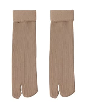 fashion comfortz Women Ribbed Thermal Fleece Lined Split Toe Socks-picture-1