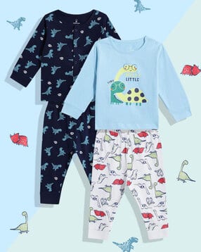 mothercare Boys Pack of 2 Dino Print T-Shirts & Joggers Set-picture-18