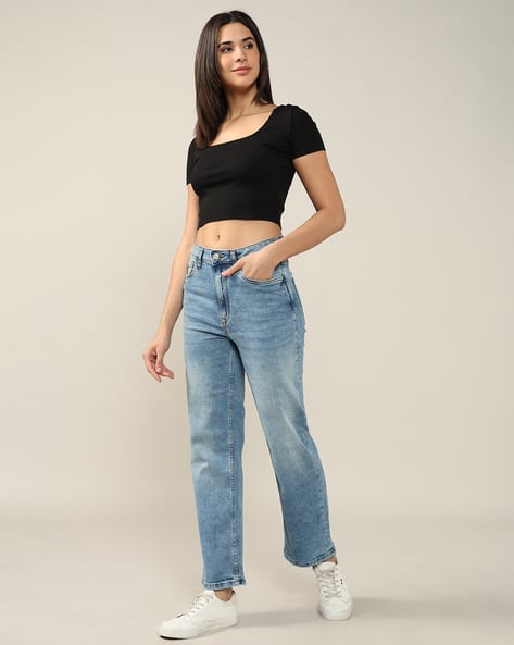 Lee Cooper Women Mid-Wash Straight Jeans