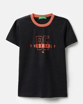united colors of benetton Boys Printed Regular Fit Round T-Shirt-picture-50