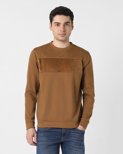 PETER ENGLAND Men Regular Fit Crew-Neck Sweatshirt