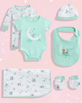 mothercare Unisex Winter Dreamscape Print 6-Piece Gift Set-picture-20