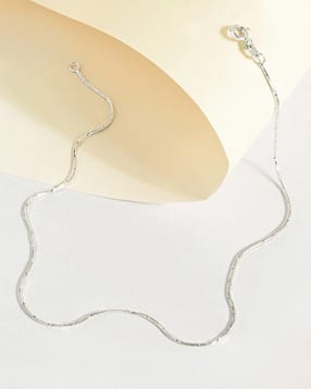touch925 Women Sterling Silver Shimmer Line Anklet-picture-14
