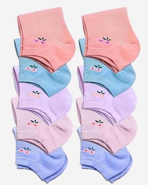 Fashion Comfortz Women Multicolor Cotton Low Cut Socks