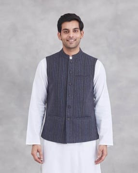 fabindia Men Relaxed Fit Nehru Jacket-picture-43