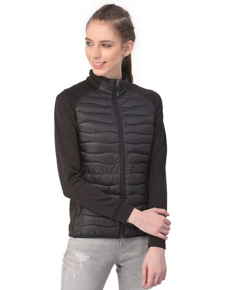 WOODLAND Women Quilted Regular Fit Sweatshirt