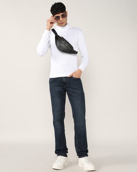 Lee Cooper Men Mid-Rise Straight Fit Stretch Jeans
