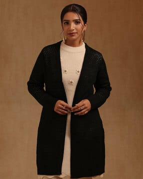 Women Embellished Regular Fit Knitted Shrug