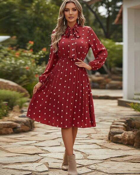 fitted lace wedding dress Modest Formal Polka Dot Dress G461 Rose main image 1