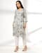 Women Leaf Print V-Neck Kurta