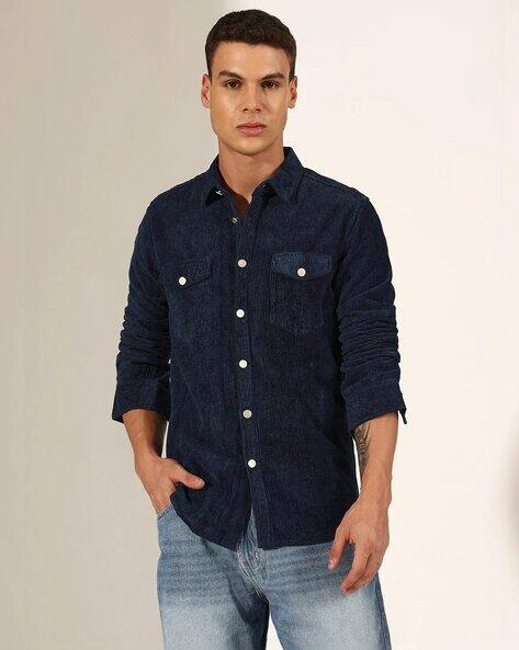 SHOWOFF Men Regular Fit Shirt with Spread Collar