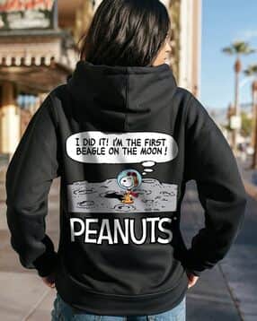 bewakoof Peanuts - Women Peanuts Print Oversized Fit Hoodie-picture-23